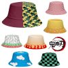 Anime Demon Slayer Cap Cosplay Props Kamado Tanjirou Nezuko Printing Bucket Hat Sunhat Women Fisherman Hats - Demon Slayer Store