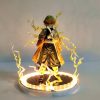 Demon Slayer Action Anime Figures Kimetsu no Yaiba Agatsuma Zenitsu Night Lights Led Set Figurine Model - Demon Slayer Store