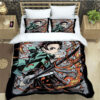 Demon Slayer Printed Bedding Sets exquisite bed supplies set duvet cover bed comforter set bedding set 3 1 - Demon Slayer Store