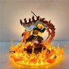Demon Slayer Rengoku Kyoujurou Anime Figures Fire Led Scene DIY PVC Action Figure Toys Kimetsu no - Demon Slayer Store