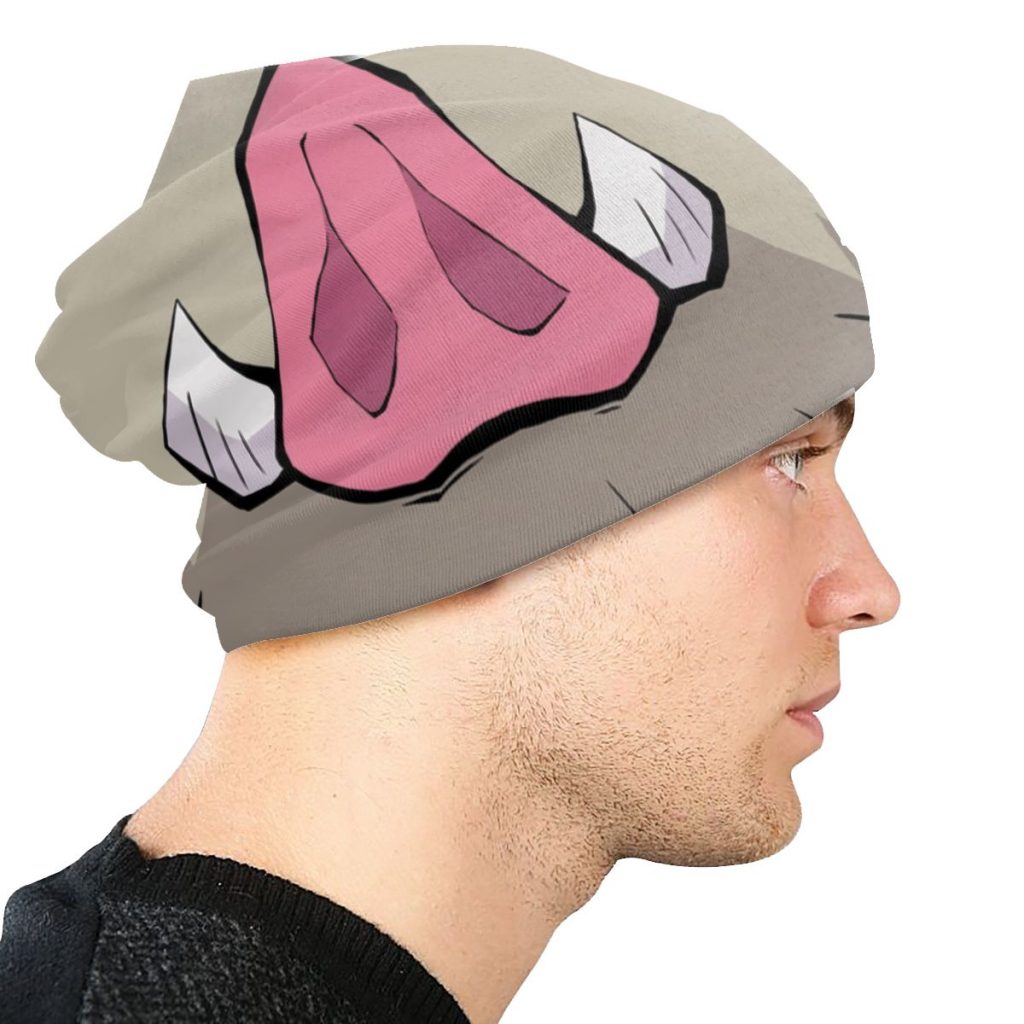 Inosuke Slouchy Manga Unisex Beanie Hats Men Women Demon Slayer Anime Cool Knit Skullies Beanies Cap 3 - Demon Slayer Store