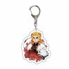 New Anime Demon Slayer Q Version Acrylic Keychain Cartoon Printed Figures Pendant Key Chain Cosplay Jewelry 3 - Demon Slayer Store