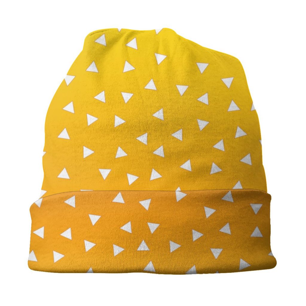 Zenitsu Demon Slayer Bonnet Homme Knitted Skullies Beanies Cap Men Women Warm Winter Manga Kimetsu No 2 - Demon Slayer Store