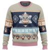 Chibi Christmas Inosuke Hashibira DS PC Ugly Christmas Sweater front mockup - Demon Slayer Store