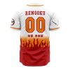 Hashira Kyojuro Rengoku DS AOP Baseball Jersey AOP Baseball Jersey BACK Mockup - Demon Slayer Store