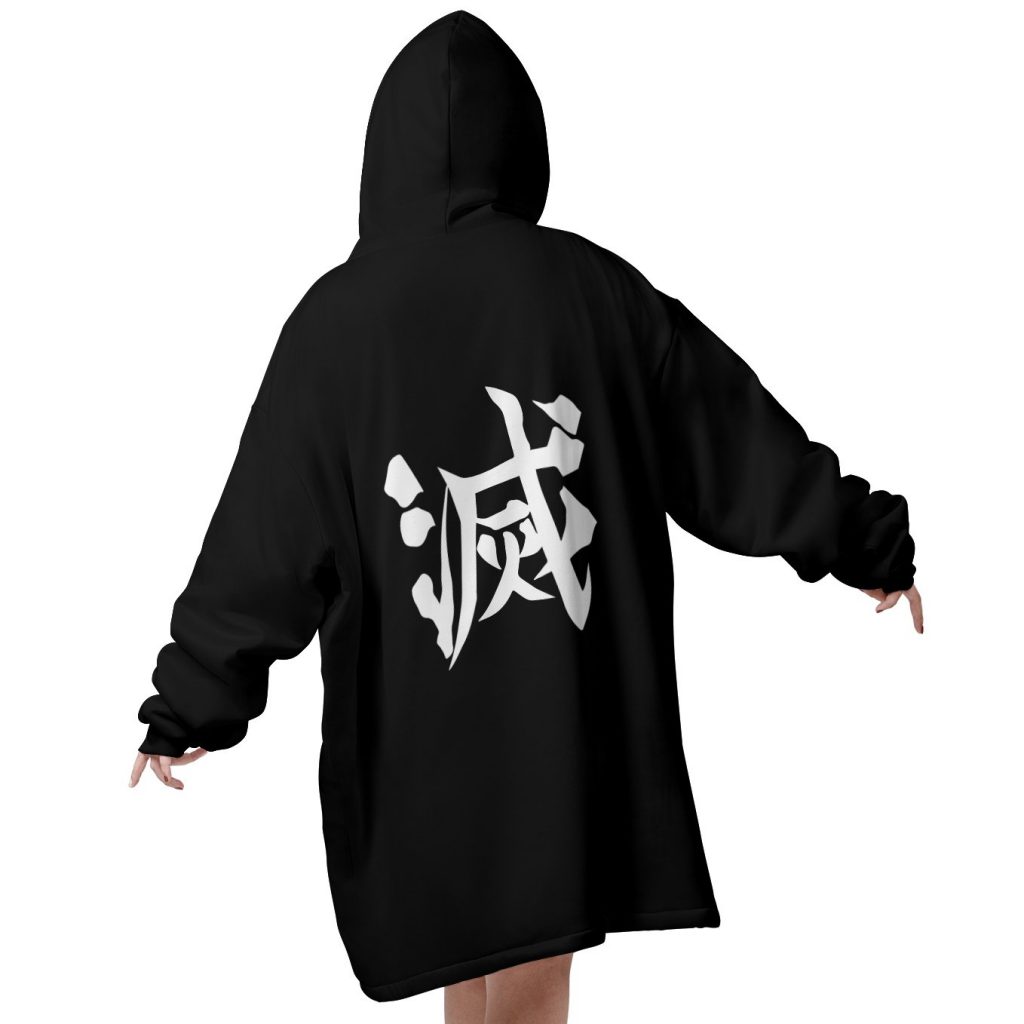 Mockup Blanket Hoodie back 63 - Demon Slayer Store