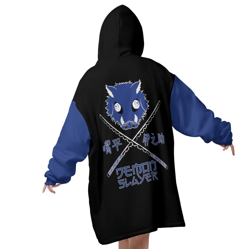 Mockup Blanket Hoodie back 65 - Demon Slayer Store