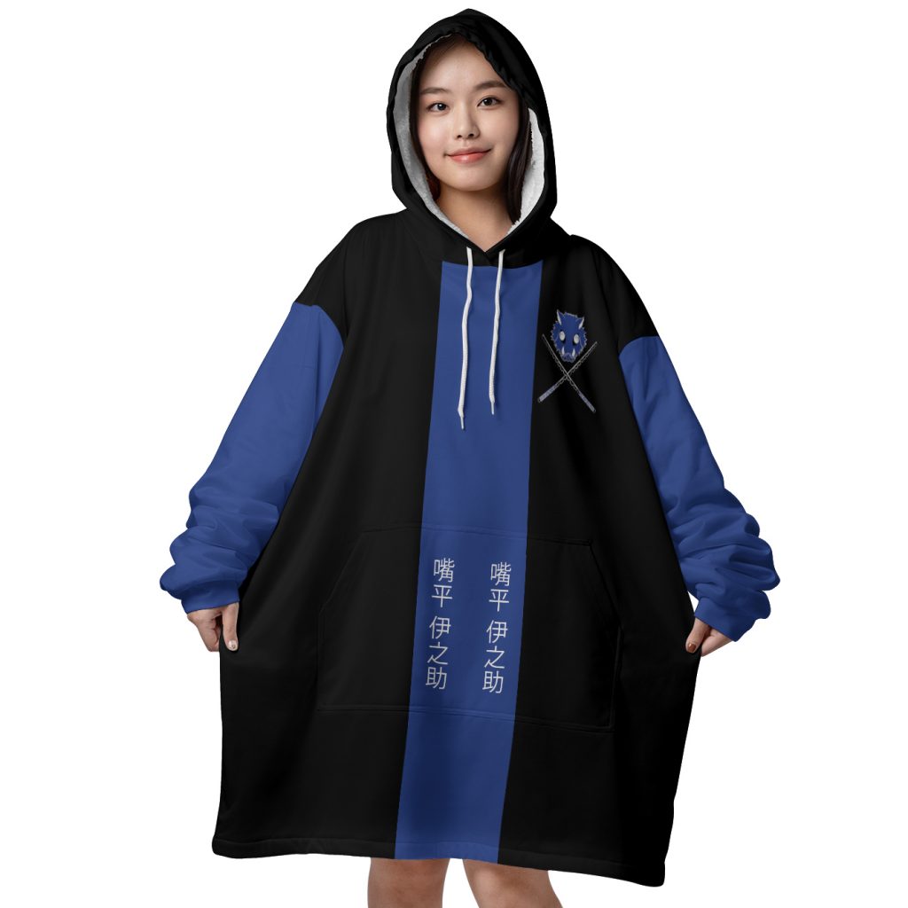 Mockup Blanket Hoodie front 65 - Demon Slayer Store