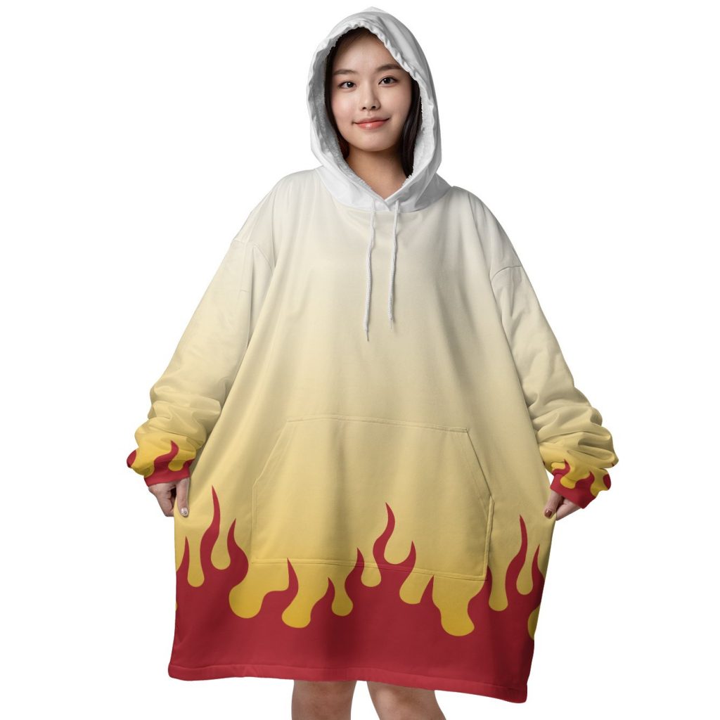 Mockup Blanket Hoodie front 66 - Demon Slayer Store