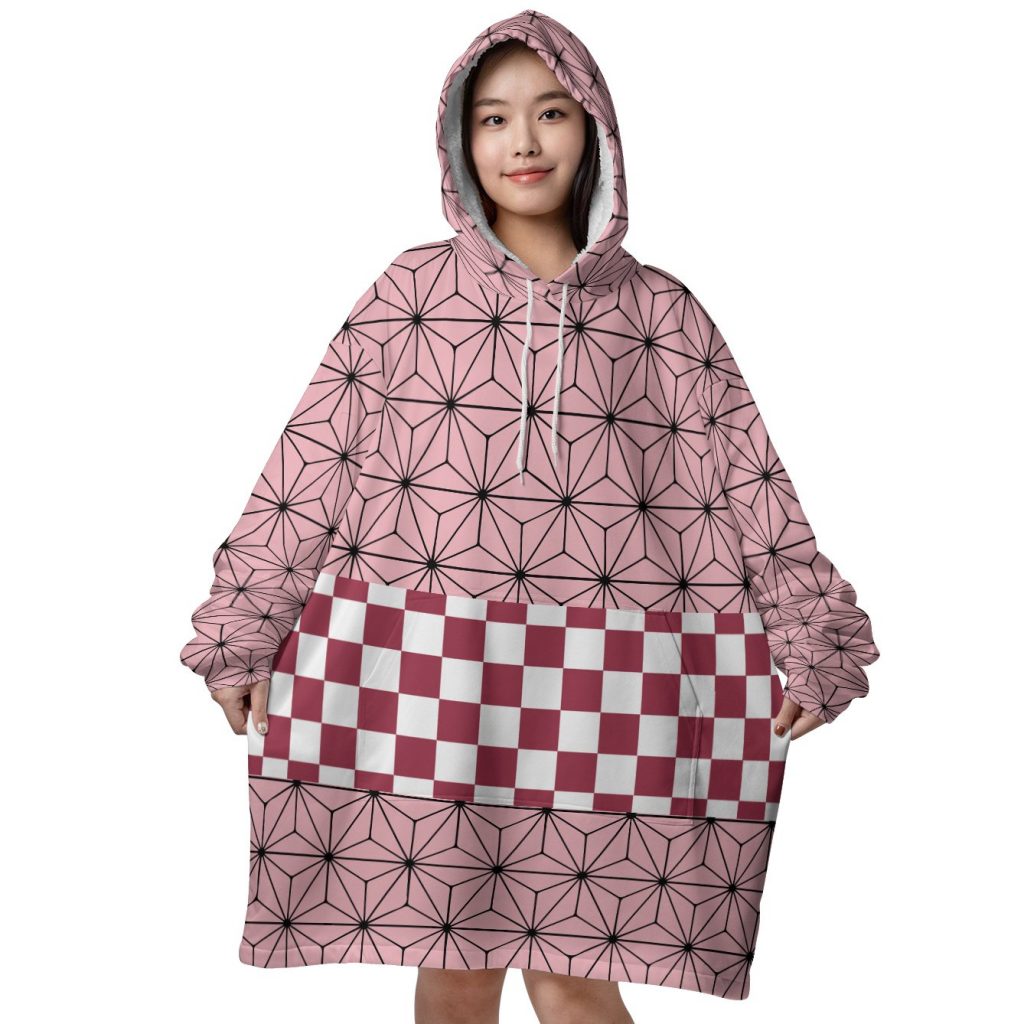 Mockup Blanket Hoodie front 67 - Demon Slayer Store
