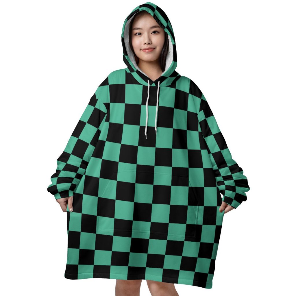 Mockup Blanket Hoodie front 70 - Demon Slayer Store