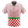 Nezuko Kamado DS Short Sleeve Hawaiian Shirt FRONT Mockup - Demon Slayer Store