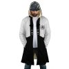 Shinazugawa Sanemi Demon Slayer AOP Hooded Cloak Coat FRONT Mockup - Demon Slayer Store