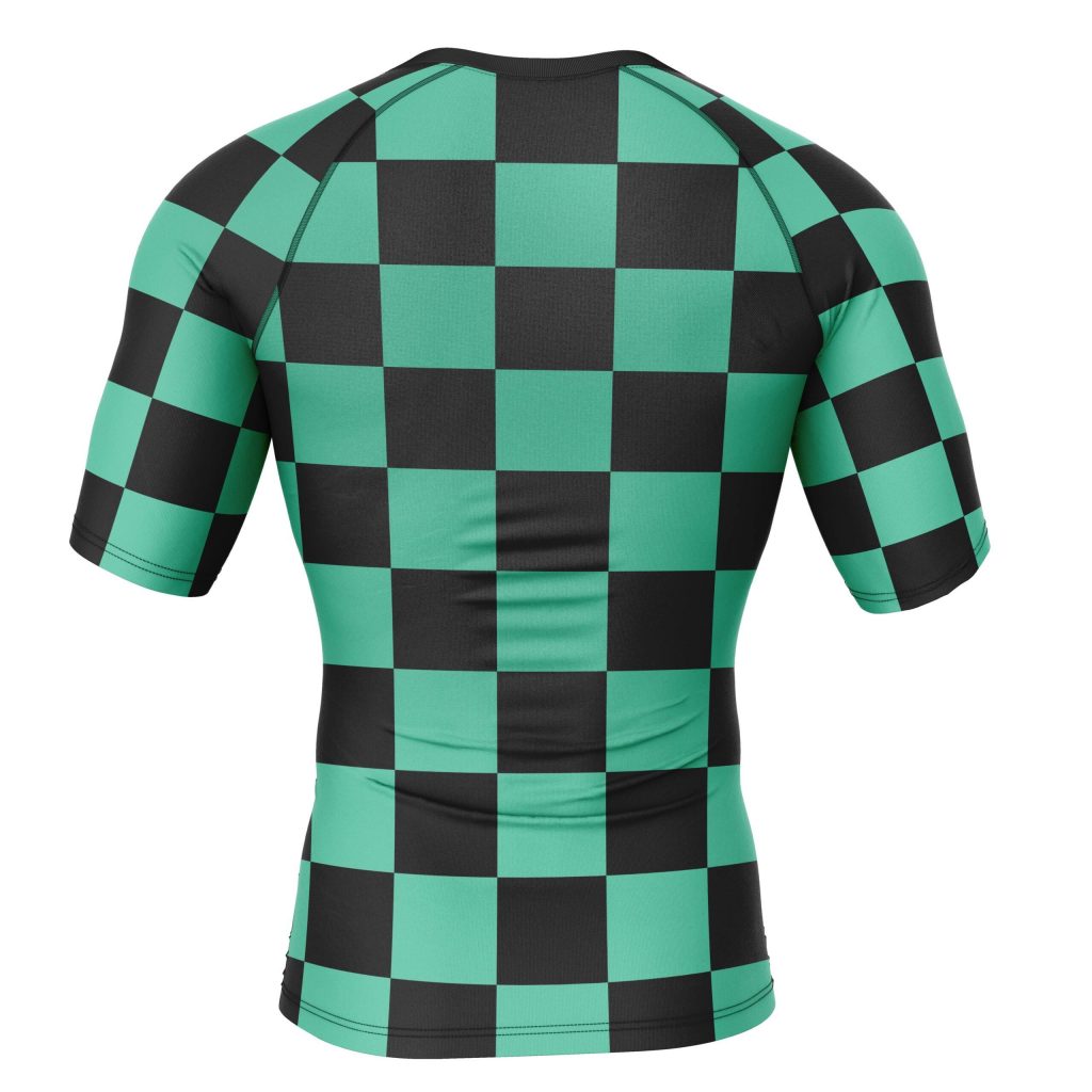 Short Sleeve Rash Guard back scaled 1 - Demon Slayer Store