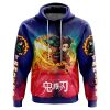 Space Samurai Tanjiro Demon Slayer AOP Hoodie 3D FRONT Mockup - Demon Slayer Store