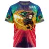 Space Samurai Tanjiro Demon Slayer T Shirt 3D FRONT Mockup - Demon Slayer Store