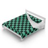 Tanjiro Kamado Demon Slayer Bedding Set Corner Mockup - Demon Slayer Store