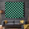 Tanjiro Kamado Demon Slayer Tapestry Horizontal BRICK WALL Mockup - Demon Slayer Store