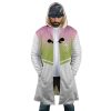 The Love Hashira Demon Slayer AOP Hooded Cloak Coat FRONT Mockup - Demon Slayer Store