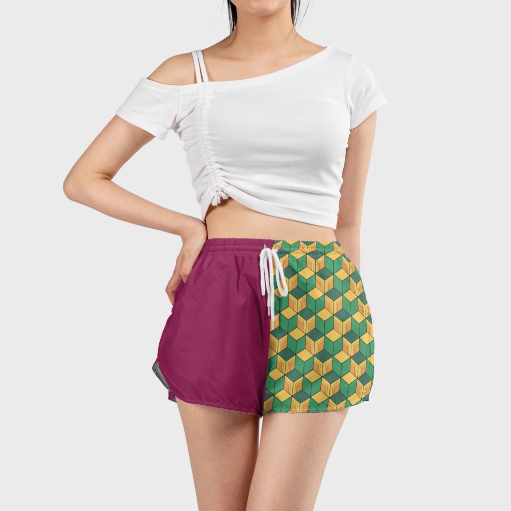 Womens Board Shorts human mockup pose 12 - Demon Slayer Store