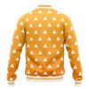 Zenitsu Agatsuma Pattern DS Varsity Jacket BACK Mockup 1 - Demon Slayer Store