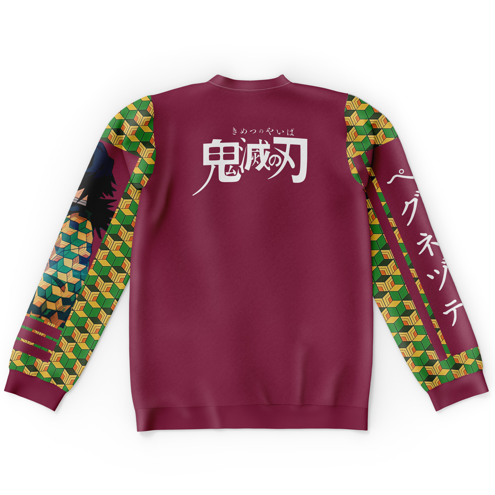 giyu Flat Sweatshirt back - Demon Slayer Store