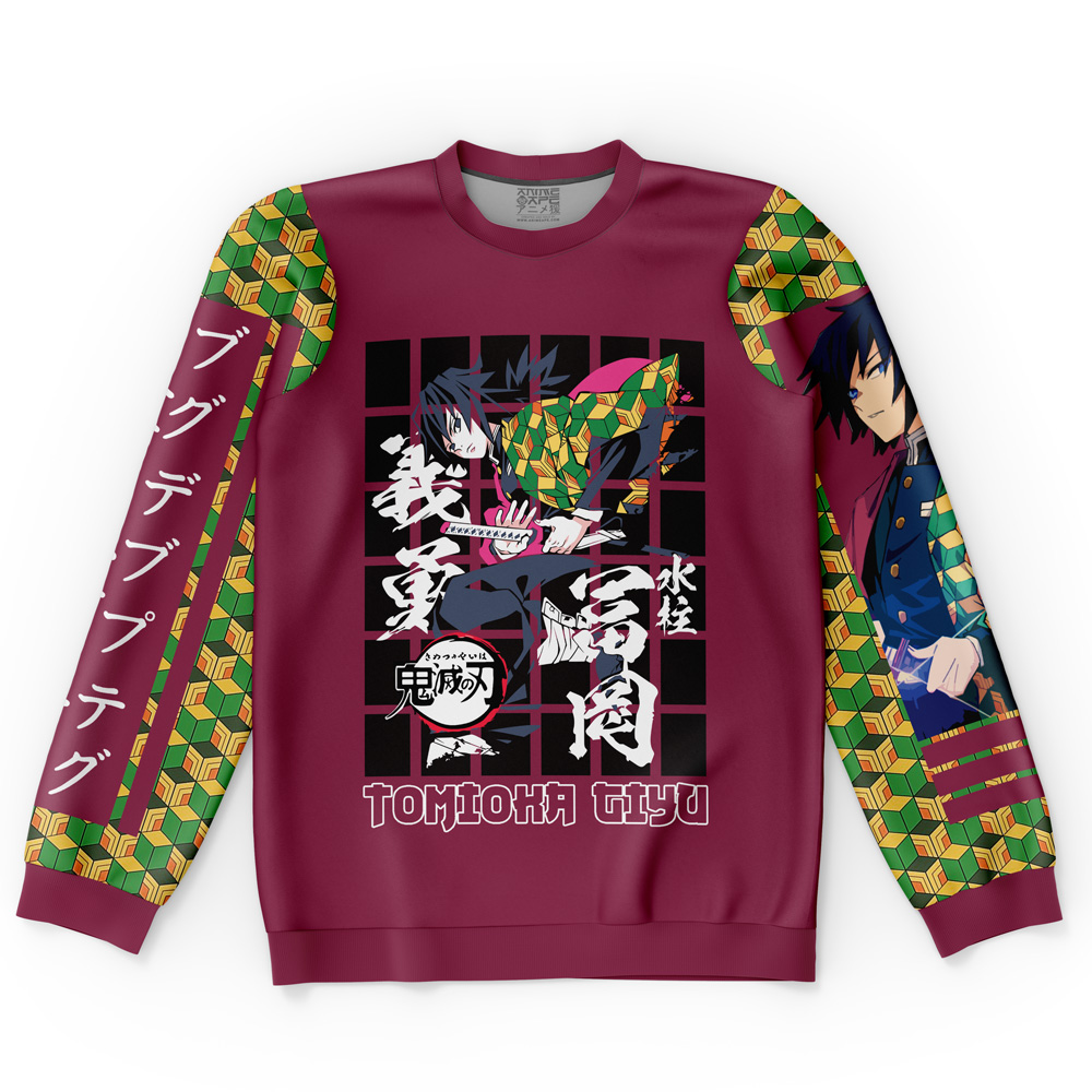 giyu Flat Sweatshirt front - Demon Slayer Store