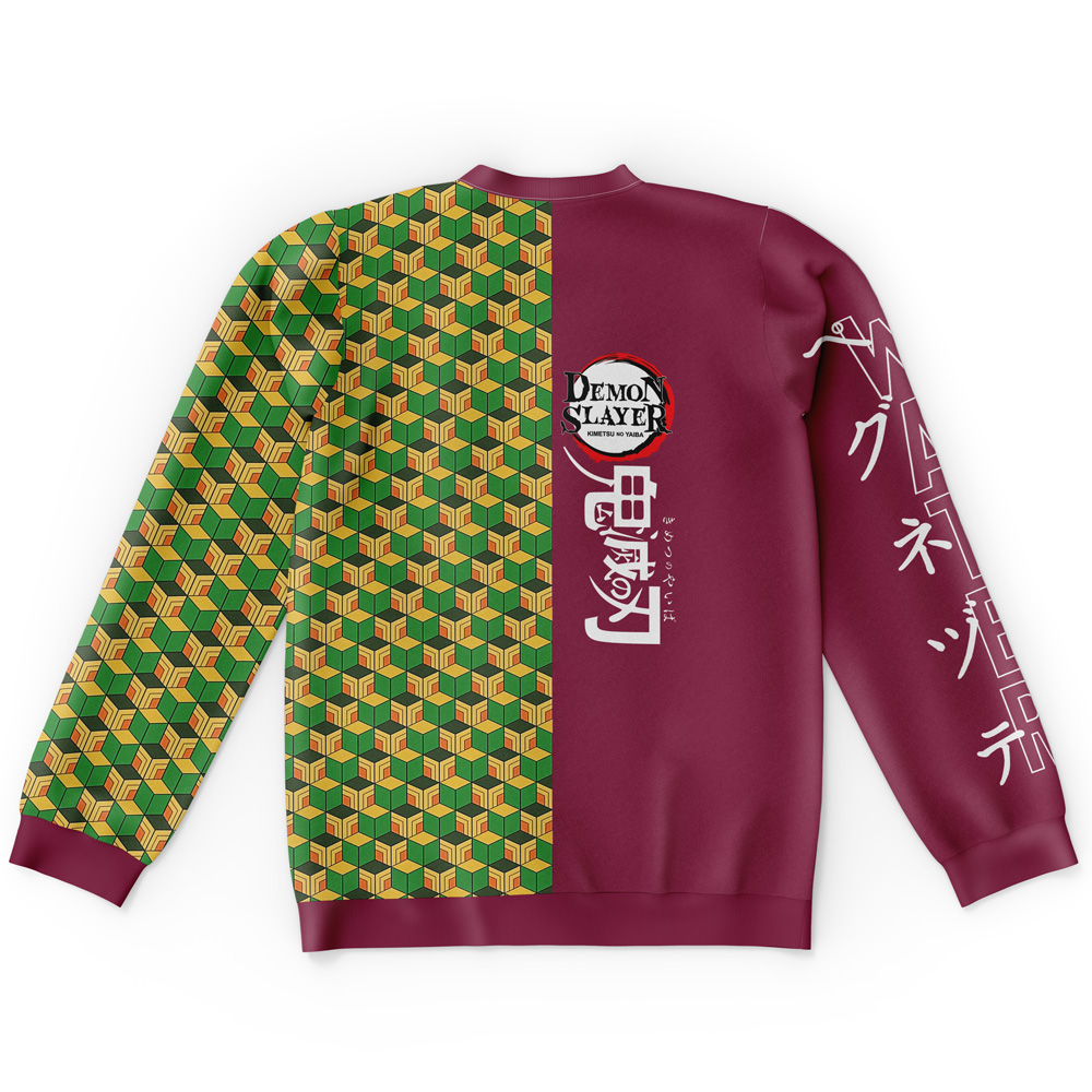 giyuhaori Flat Sweatshirt back - Demon Slayer Store