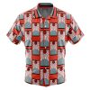 hanafuda Button Up Hawaiian Shirt front new - Demon Slayer Store