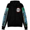 muichiro Zip Hoodie Front Mockup - Demon Slayer Store