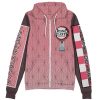 nezuko haori Zip Hoodie Front Mockup - Demon Slayer Store