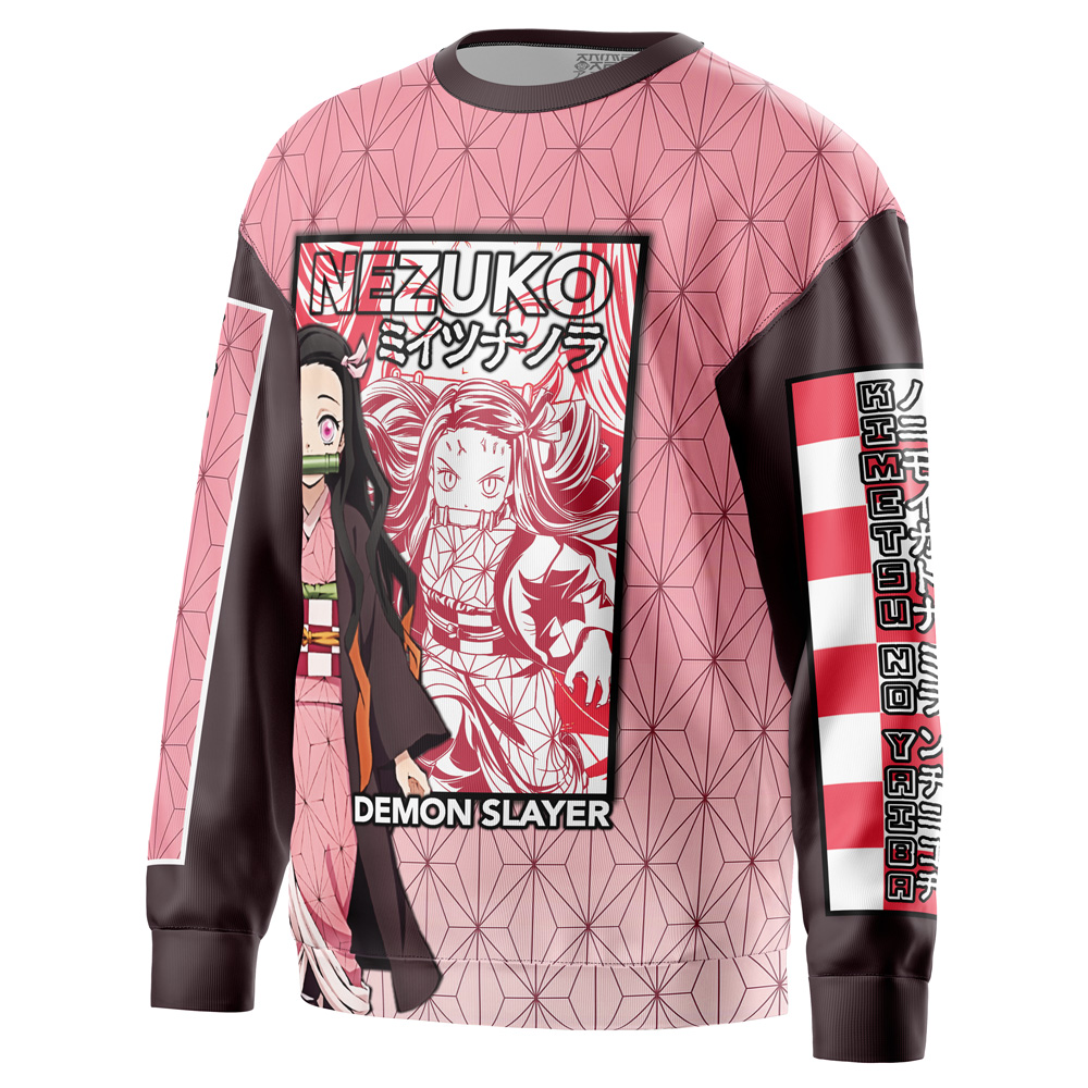 nezukohaori Sweatshirt side - Demon Slayer Store