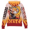 rengoku haori Zip Hoodie Back Mockup - Demon Slayer Store