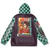 tanjiro Flat Hoodie back - Demon Slayer Store