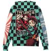 tanjiro haori Zip Hoodie Back Mockup - Demon Slayer Store