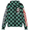 tanjiro haori Zip Hoodie Front Mockup - Demon Slayer Store