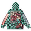 tanjirohaori Flat Hoodie back - Demon Slayer Store