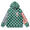 tanjirohaori Flat Hoodie front - Demon Slayer Store