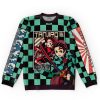 tanjirohaori Flat Sweatshirt front - Demon Slayer Store