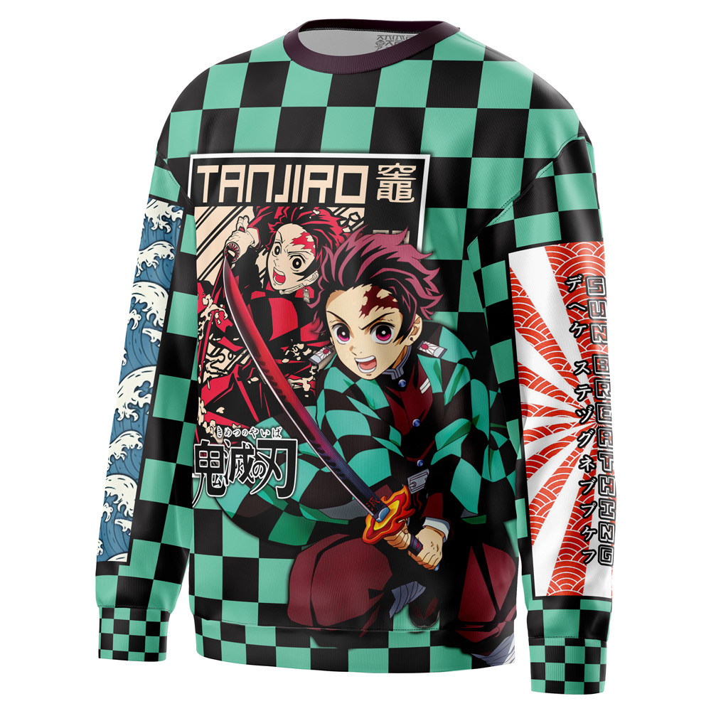 tanjirohaori Sweatshirt side - Demon Slayer Store