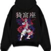 AKADARK A.black hoodie flat back design - Demon Slayer Store