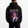 AKADARK B.black hoodie male back view - Demon Slayer Store