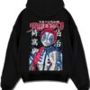 AKAFIST A.black hoodie flat back design - Demon Slayer Store