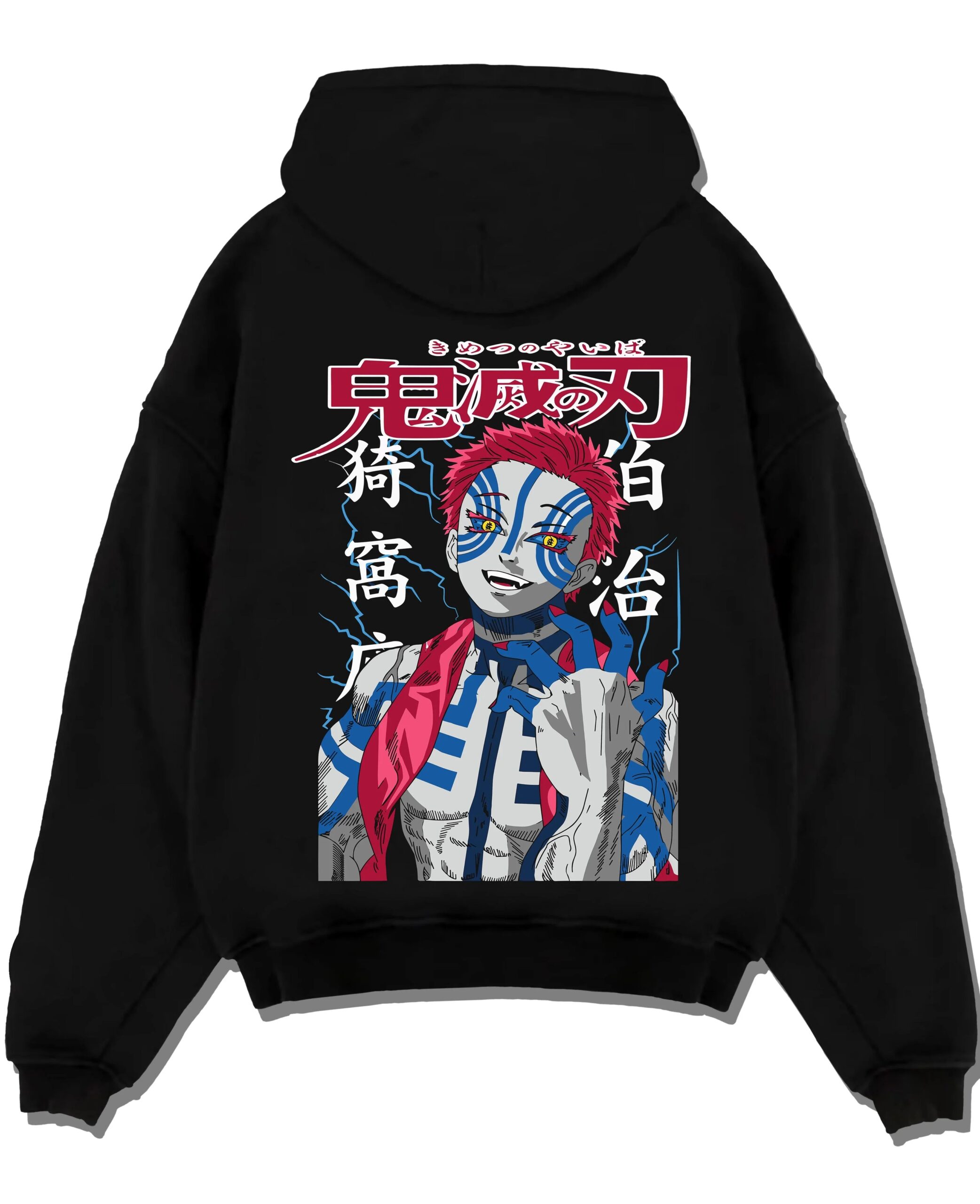 AKAFIST A.black hoodie flat back design scaled - Demon Slayer Store