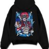 AKAZAN A.black hoodie flat back design - Demon Slayer Store