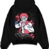AKAZHD A.black hoodie flat back design - Demon Slayer Store