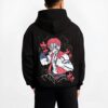 AKAZHD B.black hoodie male back view - Demon Slayer Store