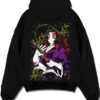 ANCSAMU A.black hoodie flat back design - Demon Slayer Store