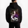 ANCSAMU B.black hoodie male back view - Demon Slayer Store