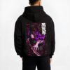 BLDART8 B.black hoodie male back view - Demon Slayer Store